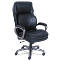 Office Chairs | SertaPedic 48964 Supports Up to 400 lbs. 19 in. to 22 in. Seat Height Cosset Big and Tall Executive Chair - Black Seat/Back, Slate Base image number 0