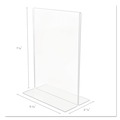 Desk Shelves | Deflecto 69101 5 in. x 7 in. Insert Classic Image Double-Sided Sign Holder - Clear image number 4