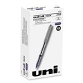 Pens | uni-ball 60382 VISION 0.7 mm Stick Roller Ball Pen - Violet Ink/Silver/Violet/Clear Barrel/Fine (1-Dozen) image number 0