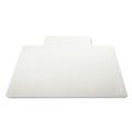 Office Chair Mats | Deflecto CM13233 45 x 53 DuraMat Moderate Use Wide Lipped Chair Mat for Low Pile Carpet - Clear image number 2