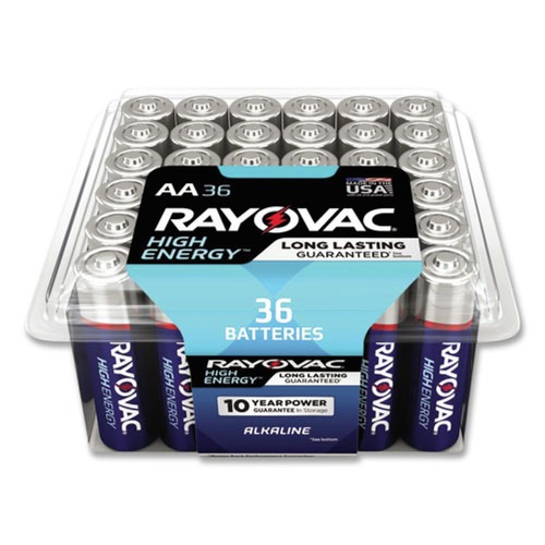 Batteries | Rayovac 81536PPK High Energy Premium Alkaline AA Batteries (36/Pack) image number 0