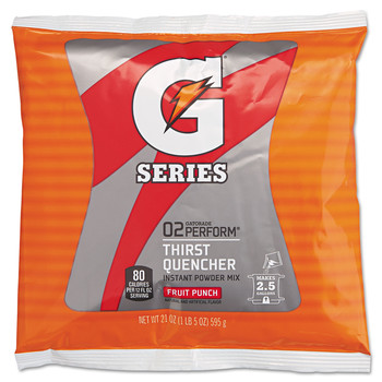 FOOD AND SNACKS | Gatorade QUA33691 G2 Low-Calorie 21 oz. Powder Drink Mix Pouches - Fruit Punch (Carton of 32 Each)