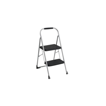 OFFICE AND OFFICE SUPPLIES | Cosco 11308PBL1E 20.5 in. Working Height 22 in. Spread 200 lbs. Capacity 2-Step Big Step Folding Stool - Black/Gray
