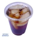 Cups and Lids | Boardwalk BWKPET910STRAW Crystal-Clear Cold Cup Straw-Slot Lids Fits 9 oz. to 10 oz. PET Cups (1000/Carton) image number 9