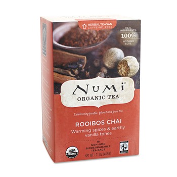  | Numi 10200 1.71 oz Organic Teas and Teasans - Rooibos Chai (18/Box)