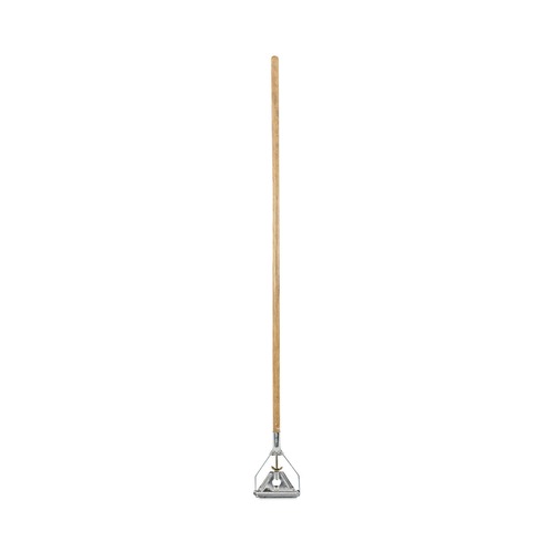 Just Launched | Boardwalk BWK601 Quick Change 0.88 in. Diameter x 54 in. Metal Head Wooden Mop Handle - Junior, Natural image number 0