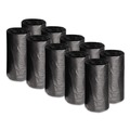 Just Launched | Boardwalk H4823RKKR01 10 Gallon 0.35 mil 24 in. x 23 in. Perforated Roll Low-Density Waste Can Liners - Black (50 Bags/Roll, 10 Rolls/Carton) image number 0