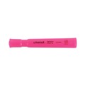 Highlighters | Universal UNV08865 Fluorescent Ink Chisel Tip, Desk Highlighters - Pink (1 Dozen) image number 2