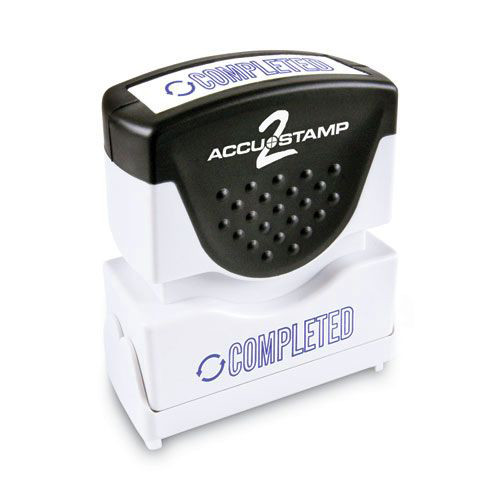Stamps & Stamp Supplies | ACCUSTAMP2 035582 1.63 in. x 0.5 in. COMPLETED Pre-Inked Shutter Stamp - Blue image number 0