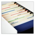 File Folders | Universal UNV14216 1/5-Cut Tab Deluxe Bright Color Hanging File Folders - Legal Size, Blue (25/Box) image number 3