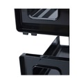 Just Launched | Universal UNV08101 16.25 in. x 9 in. x 2.75 in. Recycled 2-Section Plastic Side Load Desk Tray - Legal, Black (2/Pack) image number 3