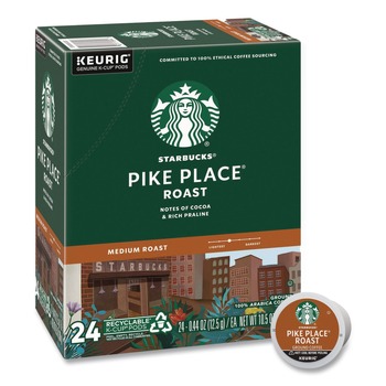 Starbucks 12434812 Coffee K-Cups Pack - Pike Place (24/Box)