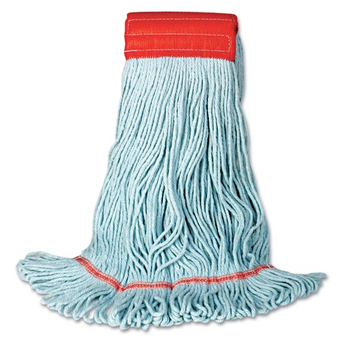 Mops | Boardwalk BWK1400MEA EchoMop with Looped-End Synthetic/Cotton Wet Mop Head - Medium, Blue image number 0