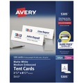 Just Launched | Avery 05305 8.5 in. x 2.5 in. Medium Embossed Tent Cards - White (2 Cards/Sheet, 50 Sheets/Box) image number 0