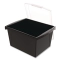 Boxes & Bins | Storex 61427U06C Storage Bin with Lid, 4 gal, 11.25-in x 11.25-in x 7.87-in, Black, 6/Pack image number 1