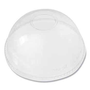 Karat C-KDL626 12 oz. to 24 oz. Cold Cup Dome PET Plastic Lids - Clear (1000/Carton)