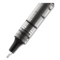 Pens | uni-ball 1734903 VISION Fine 0.7 mm Stick Needle Roller Ball Pen - Black Ink Gray/Clear/Black Barrel (1-Dozen) image number 3