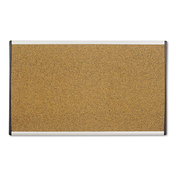 Quartet ARCB3018 30 in. x 18 in. ARC Frame Cubicle Cork Bulletin Board - Tan Surface/Satin Aluminum Frame