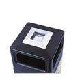 Trash & Waste Bins | Safco 9470NC 15 Gallon Polyethylene/Stainless Steel Canmeleon Aggregate Panel Receptacles - Black image number 1