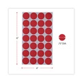 Labels | Universal UNV40103 0.75 in. Diameter Self-Adhesive Removable Color-Coding Labels - Red (28/Sheet, 36 Sheets/Pack) image number 3