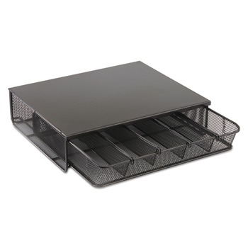 Safco 3274BL 12.5 in. x 11.25 in. x 3.25 in. 5 Compartments One Drawer Hospitality Organizer - Black