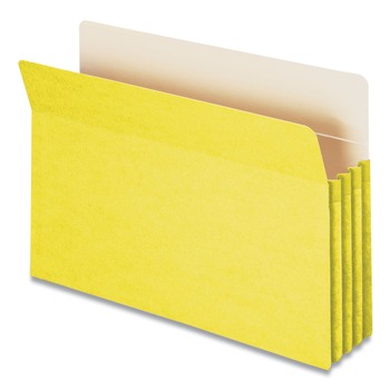 Smead 74233 3.5 in. Expansion Colored File Pockets - Legal, Yellow