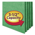 File Folders | Smead 73226 3.5 in. Expansion Colored File Pockets - Letter Size/Green image number 5