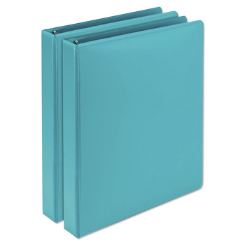 FILING AND FOLDERS | Samsill U86377 Earth's Choice 11 in. x 8.5 in. 1 in. Capacity 3 Rings Plant-Based Durable Fashion View Binder - Turquoise (2/Pack)