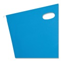 File Folders | Smead 64370 3 in. Capacity 1/5-Cut Tabs 1 Section Legal Size Hanging Pockets with Full-Height Gusset - Sky Blue (25/Box) image number 2
