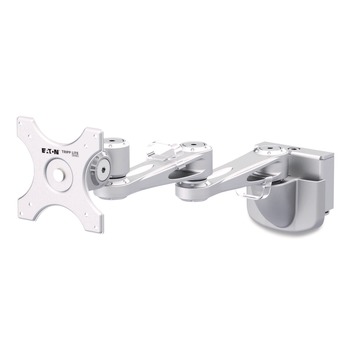 Tripp Lite DMSW1332LTAA Dual-Extension Monitor Mount for Slat Wall System for 32-in TVs 4.9w x 4.7d x 20.5h Silver Supports 22 lb