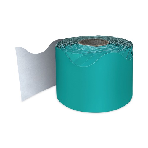Arts & Crafts Supplies | Carson-Dellosa 108471 2.25 in. x 65 ft. Rolled Scalloped Borders - Teal image number 0