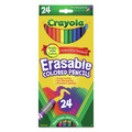 Pencils | Crayola 682424 3.3 millimeter 2B Erasable Color Pencil - Assorted Lead and Barrel Colors (24/Box) image number 1