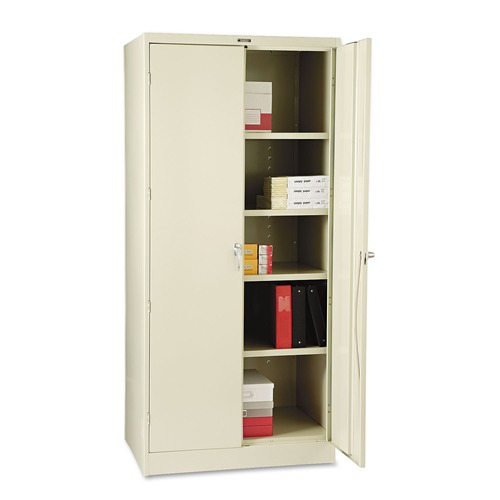 Office Filing Cabinets & Shelves | Tennsco 2470-CPY 36 in. x 24 in. x 78 in. High Deluxe Cabinet - Putty image number 0