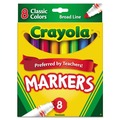 Permanent Markers | Crayola 587708 Broad Bullet Tip Non-Washable Marker - Assorted Classic Colors (8/Set) image number 2