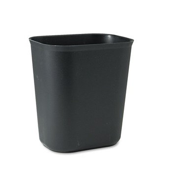 Rubbermaid Commercial FG254100BLA 3.5 gal. Fiberglass Wastebasket - Black