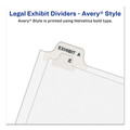 Back to School Sale | Avery 01346 11 in. x 8.5 in. 25-Tab 401 to 425 Avery Style Preprinted Legal Exhibit Side Tab Index Dividers - White (1-Set) image number 4