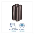 Just Launched | Boardwalk X6639SKKR01 33 in. x 39 in. 33 gal. 1.2 mil Recycled Low-Density Polyethylene Can Liners - Black (100/Carton) image number 3