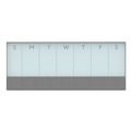 White Boards | U Brands 3199U00-01 3N1 36 x 15.25 Magnetic Glass Dry Erase Combo Board - Gray/White Surface/White Aluminum Frame image number 0