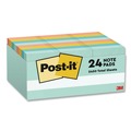 Back to School Sale | Post-it Notes 653-24APVAD 1.38 in. x 1.88 in. Original Pads Value Pack - Beachside Cafe Collection Colors (24/Pack) image number 1