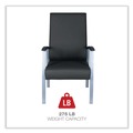Office Chairs | Alera ALEML2419 metaLounge Series 24.6 in. x 26.96 in. x 42.91 in. High-Back Guest Chair - Black Seat/Back, Silver Base image number 7