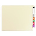 File Folders | Smead 24110 9.5 in. High Front Straight Tabs Letter Size 0.75 in. Expansion Heavyweight End Tab Folders - Manila (100/Box) image number 1