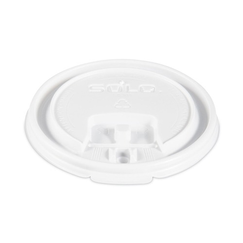 Cups and Lids | SOLO LB3081-00007 Lift Back and Lock Tab Lids for 8 oz. Cups - White (1000/Carton) image number 0