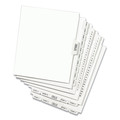 Dividers & Tabs | Avery 11912 11 x 8.5 Avery Style Preprinted Legal Exhibit Side 10-Tab Index Dividers - White (25/Pack) image number 1
