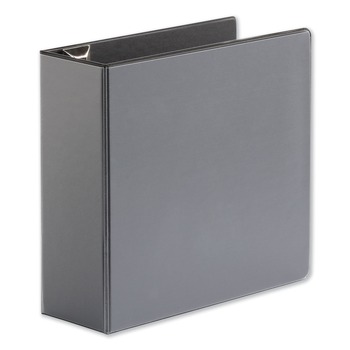 Universal UNV30753 4 in. Capacity 11 in. x 8.5 in. 3 Rings Deluxe Easy-to-Open D-Ring View Binder - Black