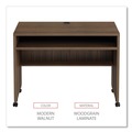 Office Desks & Workstations | Alera ALEVA204224WA Valencia Series 41.38 in. x 23.63 in. x 30 in. Mobile Workstation Desk - Modern Walnut image number 3
