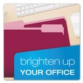 Just Launched | Pendaflex 152 1/3 BUR 1/3-Cut Tabs Assorted Letter Size Colored File Folders - Burgundy/Light Burgundy (100/Box) image number 5