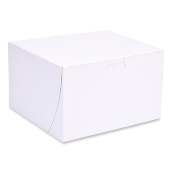 SCT 1545 8 in. x 8 in. x 5 in. Paper Standard Bakery Boxes - White (100/Carton)