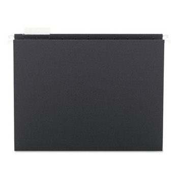 Smead 64062 1/5 Cut Tab Letter Size Colored Hanging File Folders - Black (25/Box)