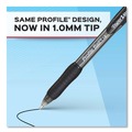 Pens | Paper Mate 2095454 Profile 1 mm Retractable Ballpoint Pen - Red Ink/Translucent Red Barrel/Medium (1-Dozen) image number 1