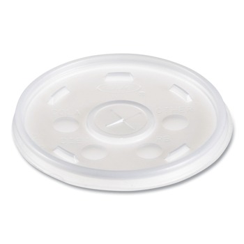 Dart 12SL 6 oz. to 14 oz. Plastic Lids for Foam Cups/Bowls/Containers - Translucent (1000/Carton)